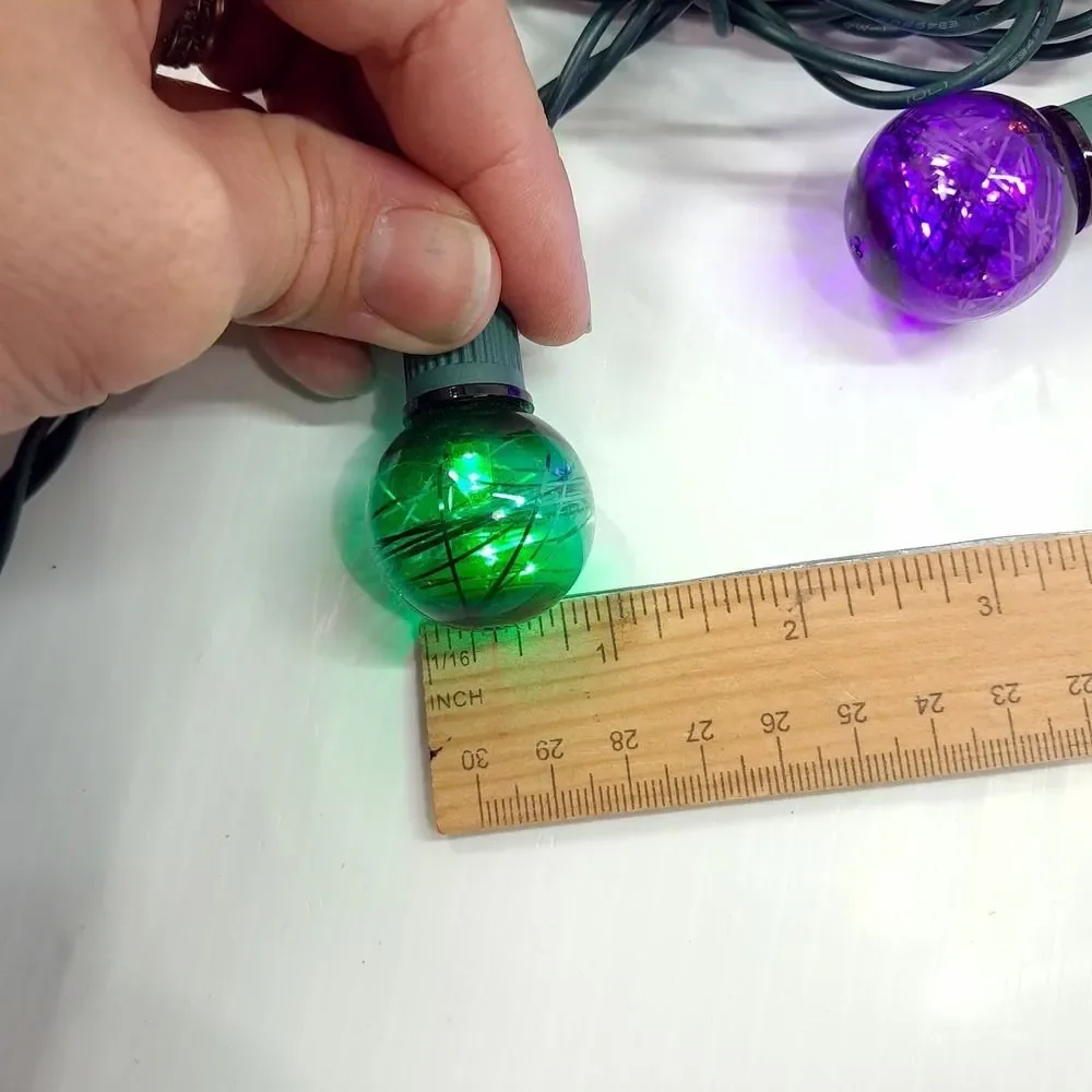 Tinsel Globe LED 25 String Light Set Multicolor Christmas round Brillarlights